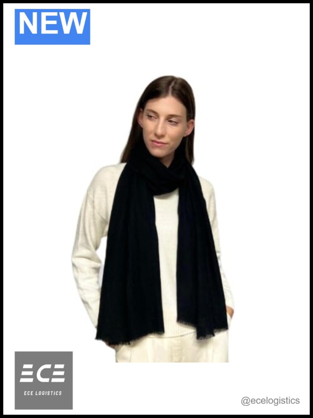 Mongolian Cashmere Merino Wool Twill Scarf Shawl Wrap 78x28